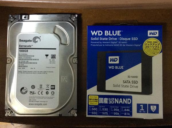 HDDデータ復元及びSSDへの換装